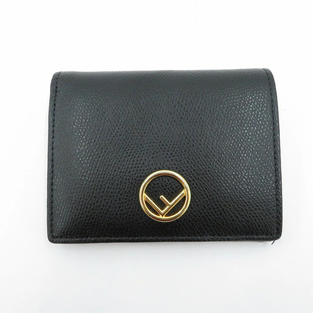 Fendi F Bi fold Wallet Black